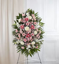 Pink & White Funeral Stand