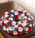Cremation Wreath Red/Blue